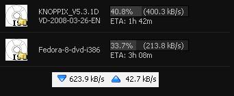 Azureus download/upload