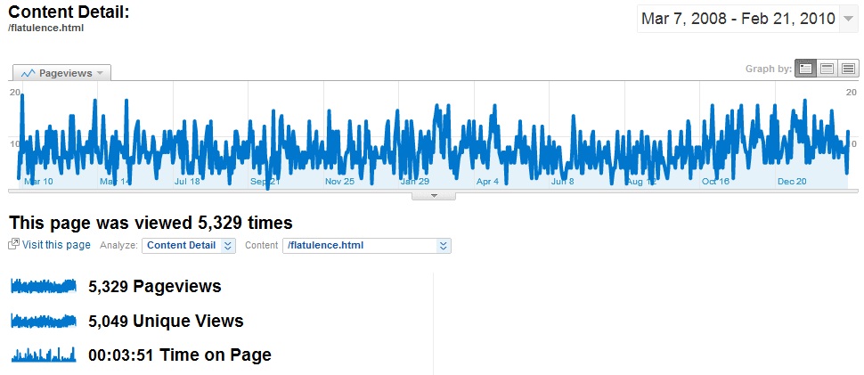 Flatulence Google Analytics
