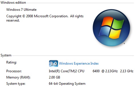 Windows7 info